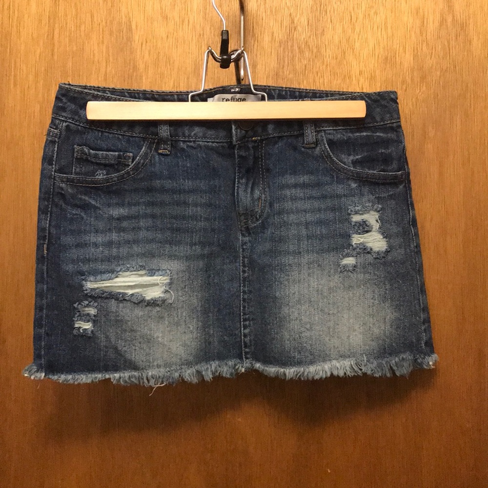 Mini denim skirt